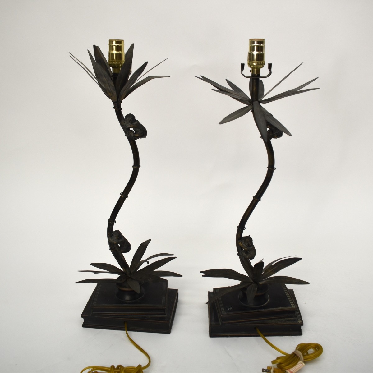 Pair Maitland Smith Monkey Lamps