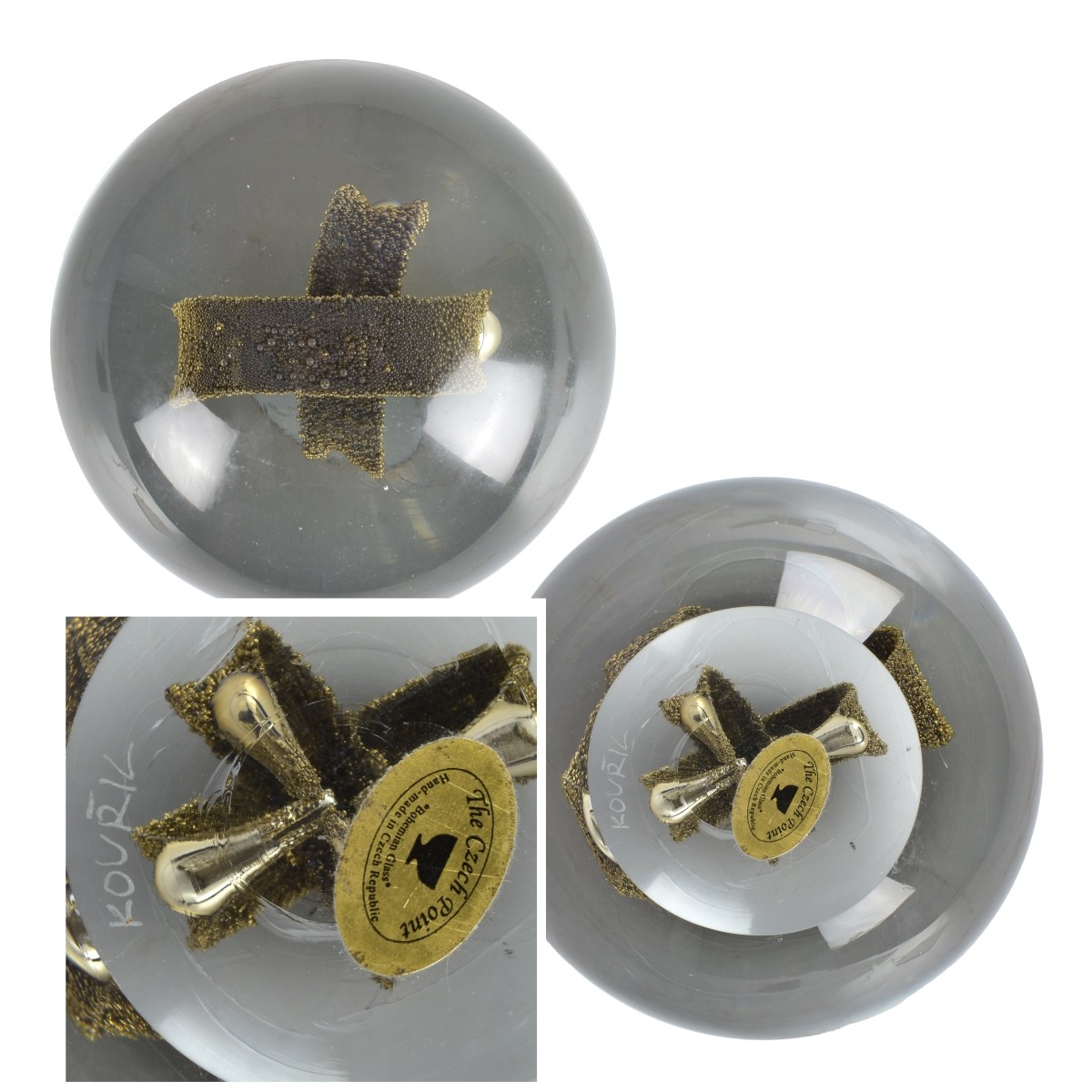 Vintage Czech Bohemian Paperweight