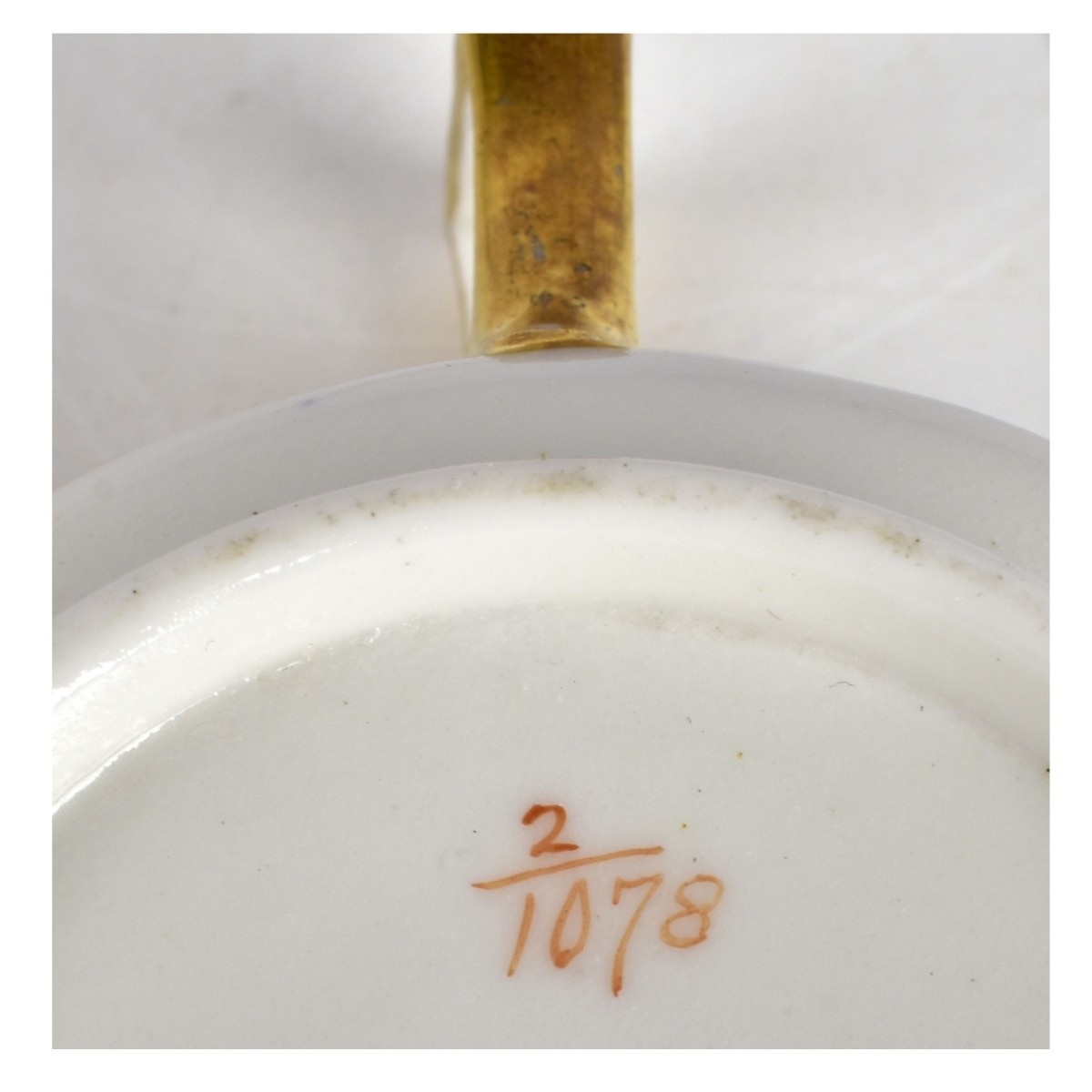 Antique French Porcelain Cups and Saucers