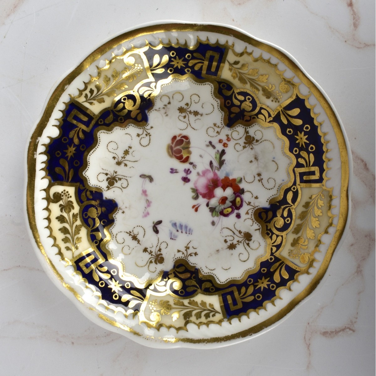 Antique French Porcelain Cups and Saucers