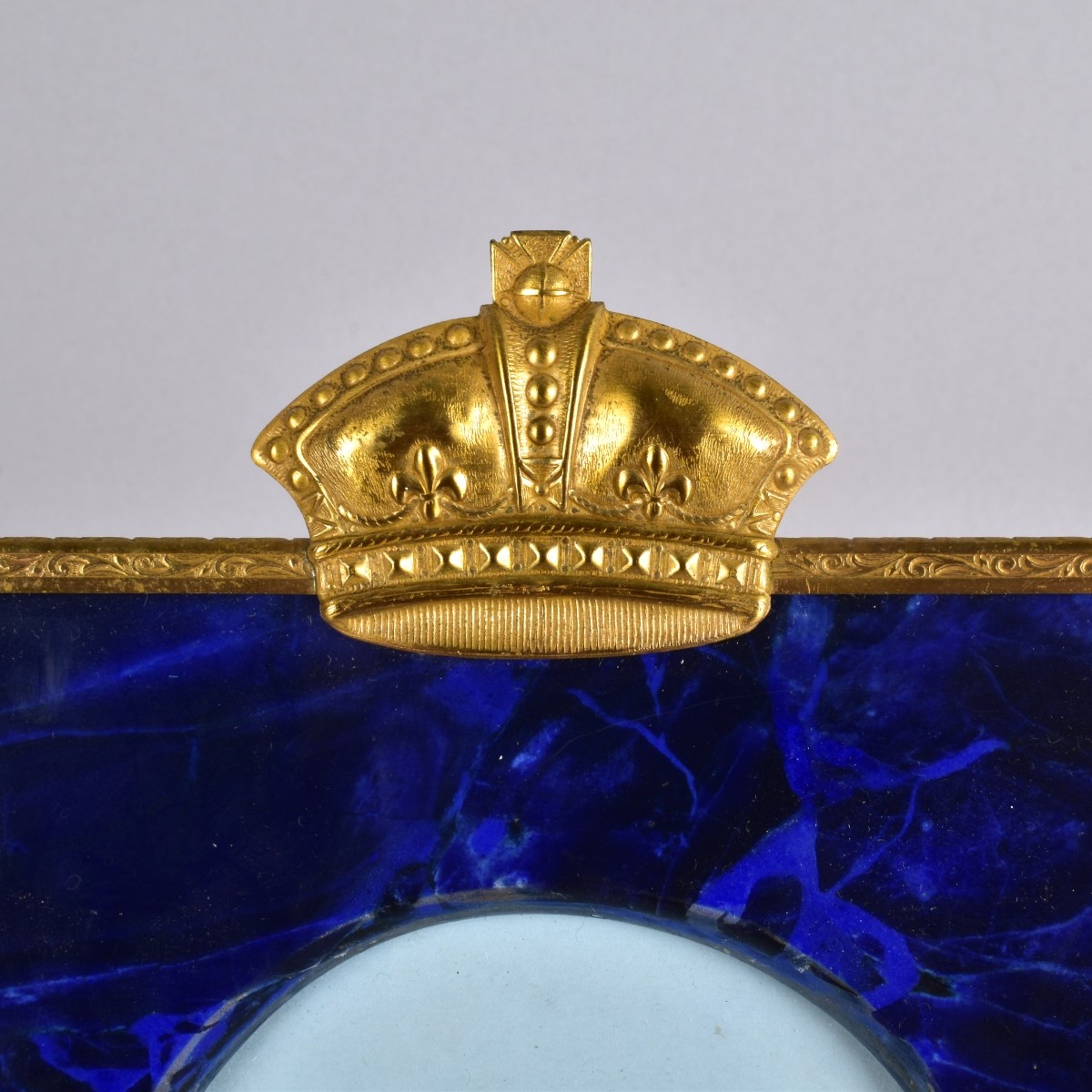 Vintage French Enamel & Brass Photo Frames