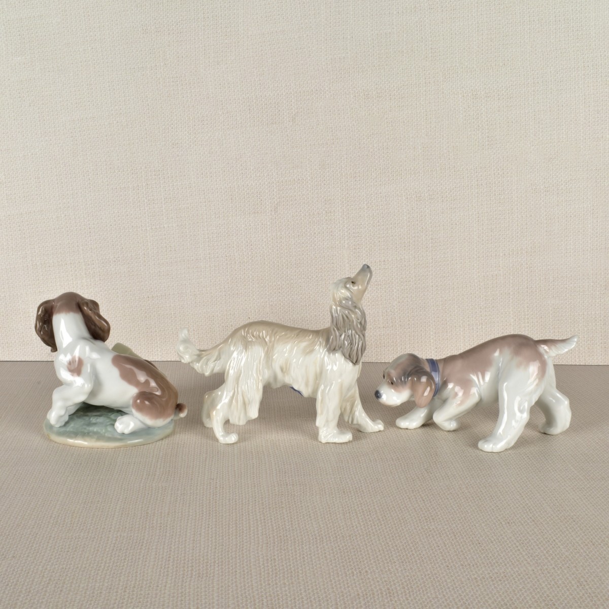 Lladro Porcelain Dog Figurines