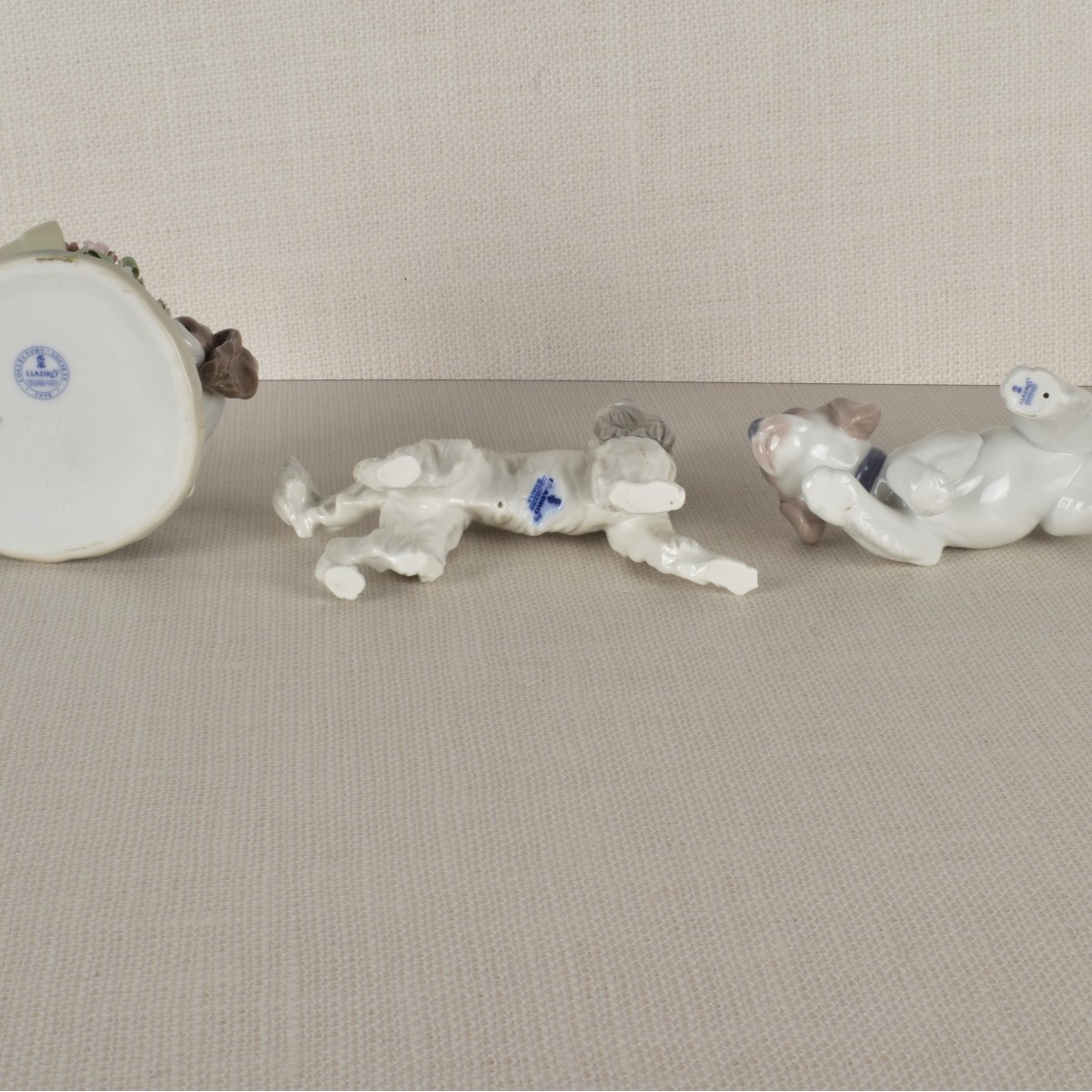 Lladro Porcelain Dog Figurines
