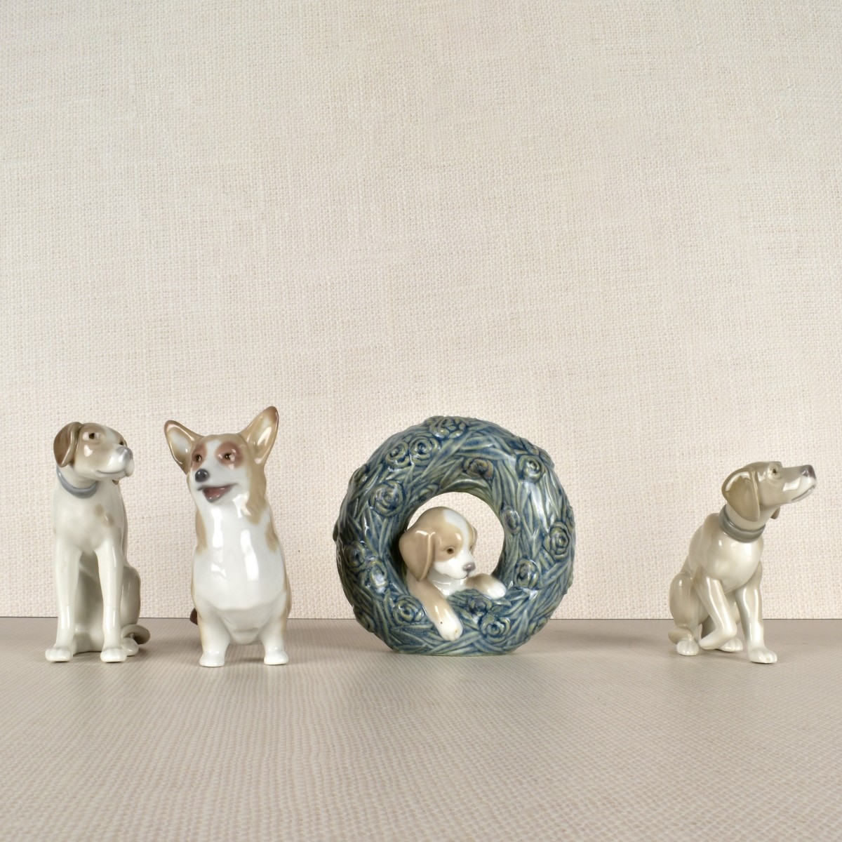 Lladro Porcelain Dog Figures