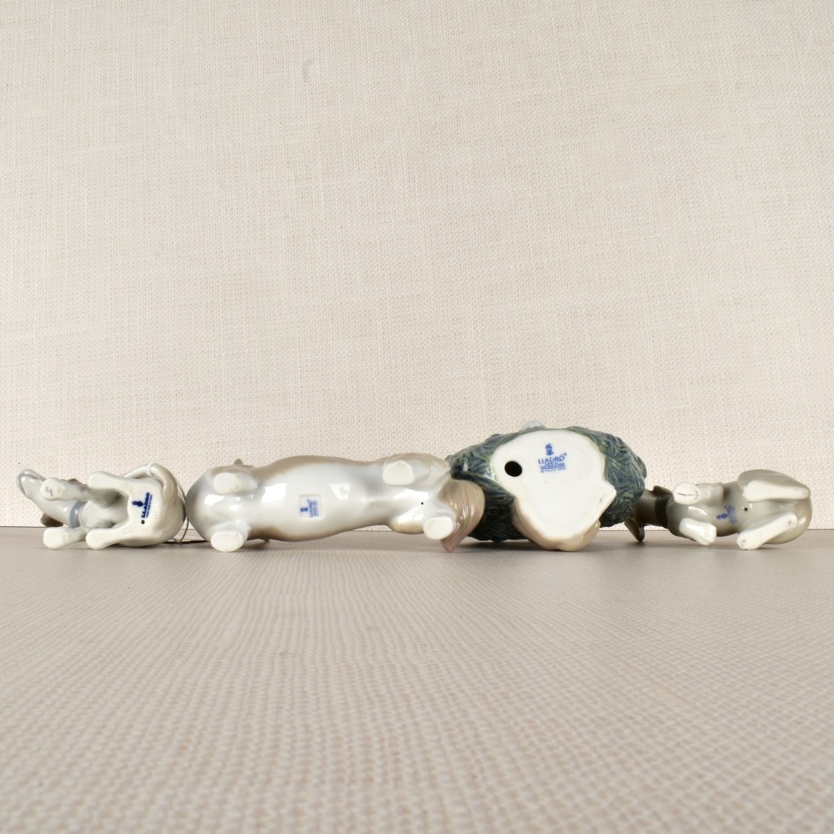 Lladro Porcelain Dog Figures