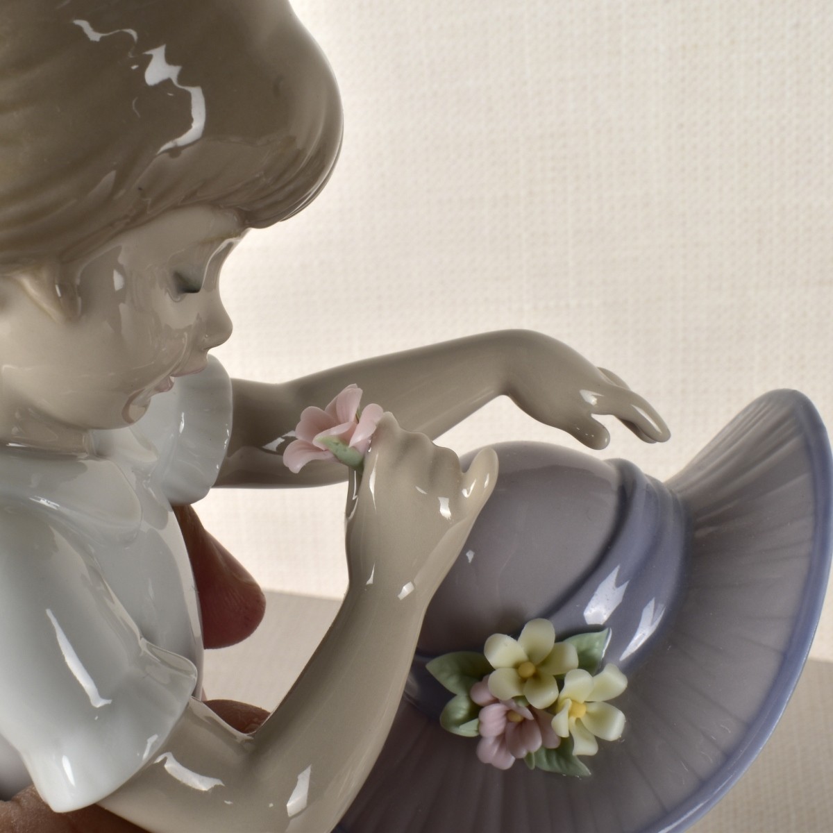 Three Lladro Figurines Children with Dogs.