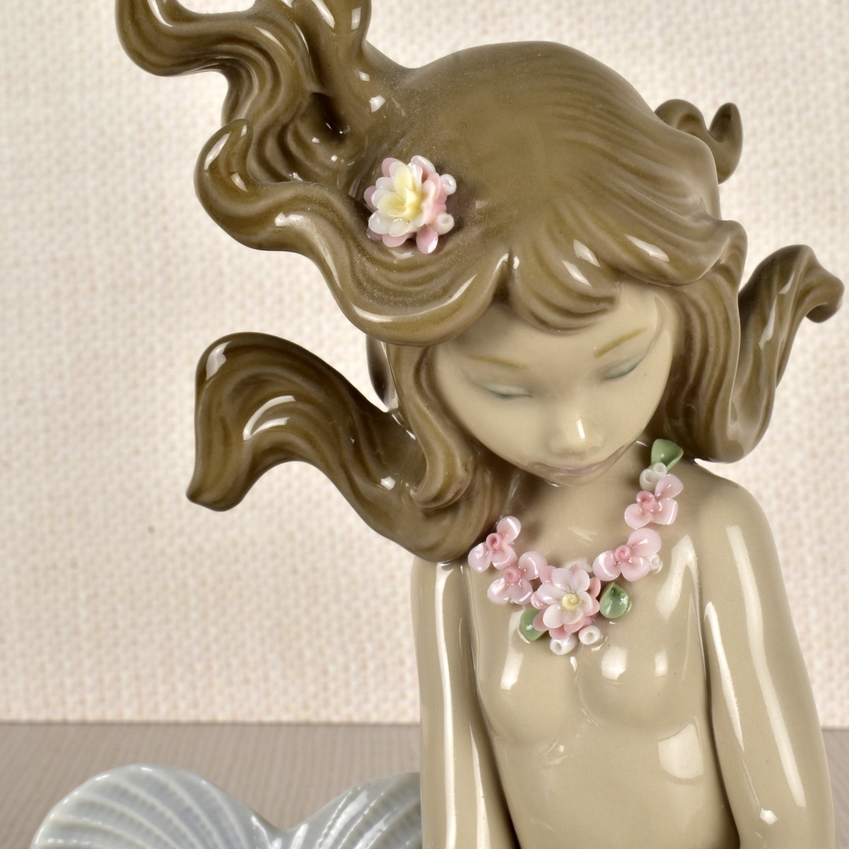 Two (2) Lladro Porcelain Mermaids