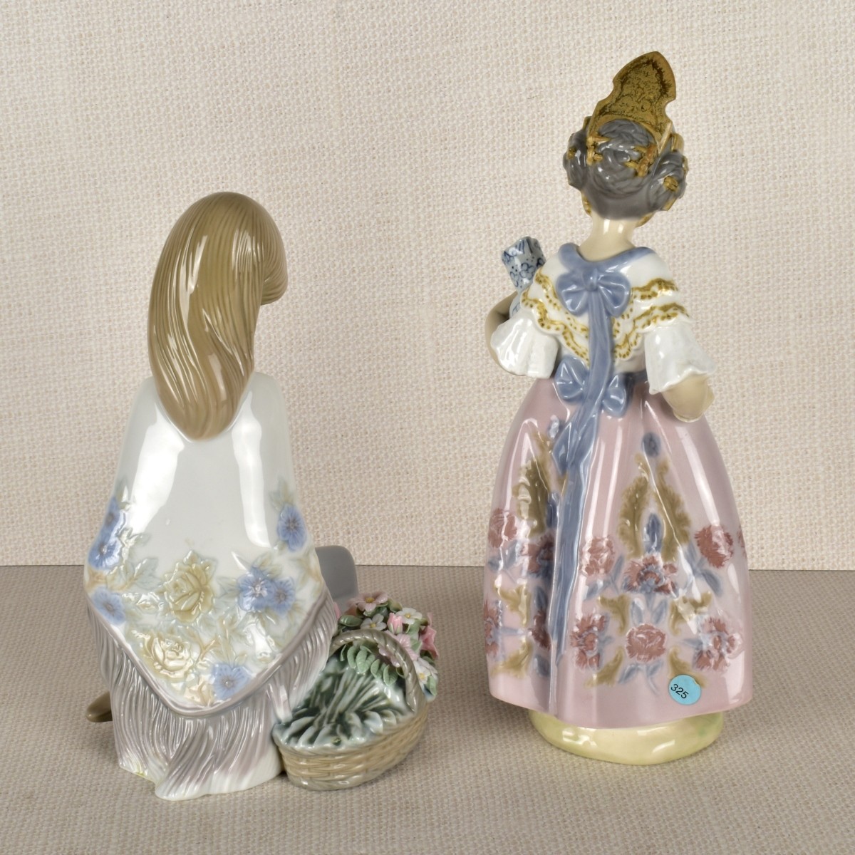 Two Lladro Porcelain Lady Figurines