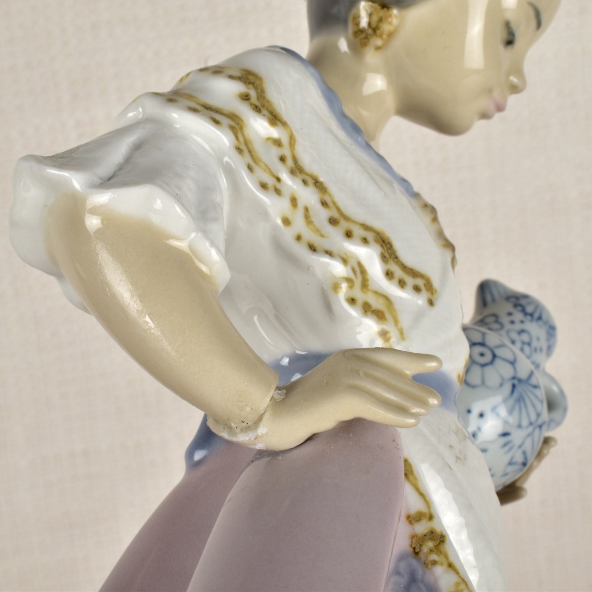 Two Lladro Porcelain Lady Figurines