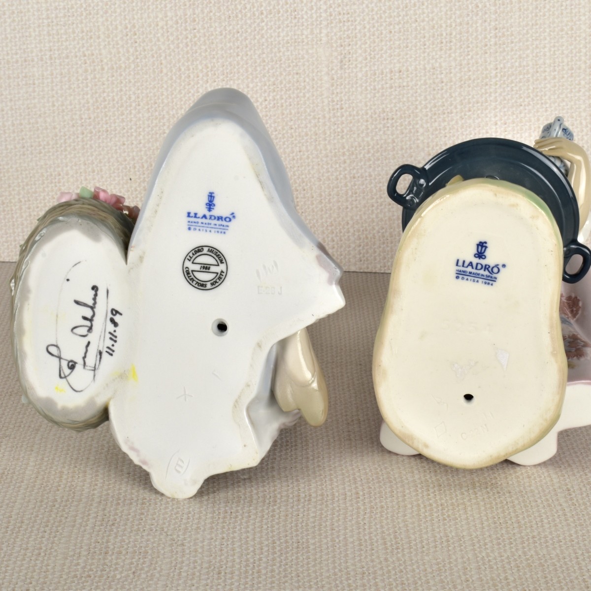 Two Lladro Porcelain Lady Figurines