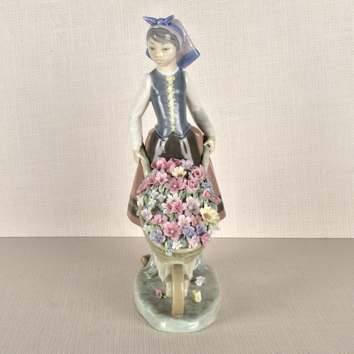 Lladro Figurine of a Girl with FLowers