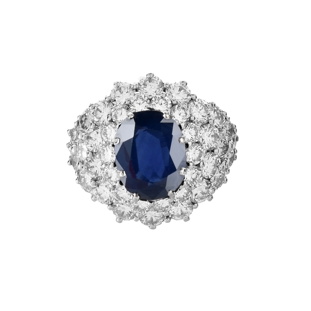 Sapphire, Diamond and 18K Ring
