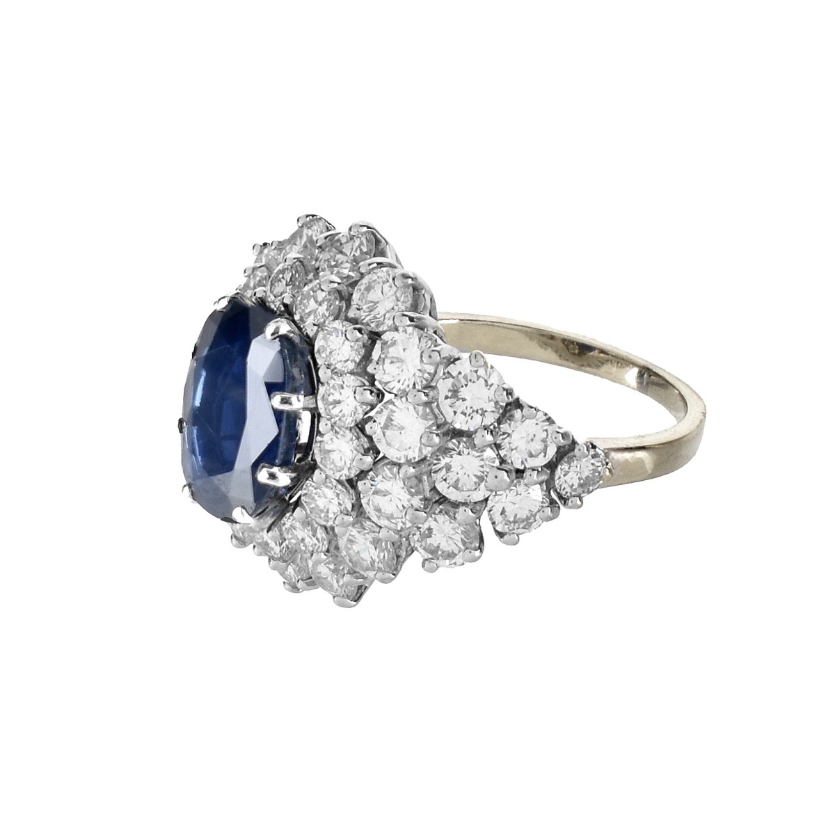 Sapphire, Diamond and 18K Ring
