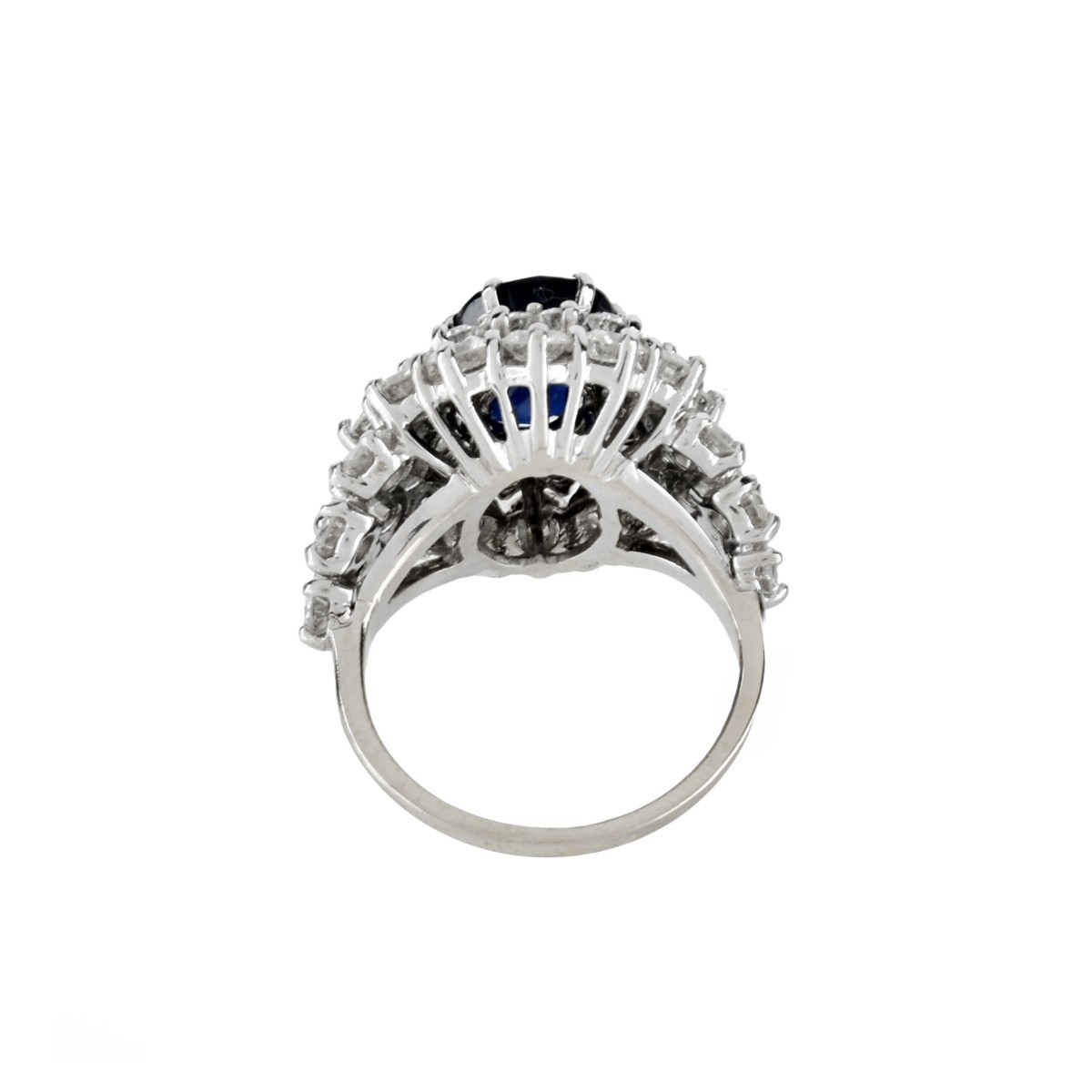 Sapphire, Diamond and 18K Ring