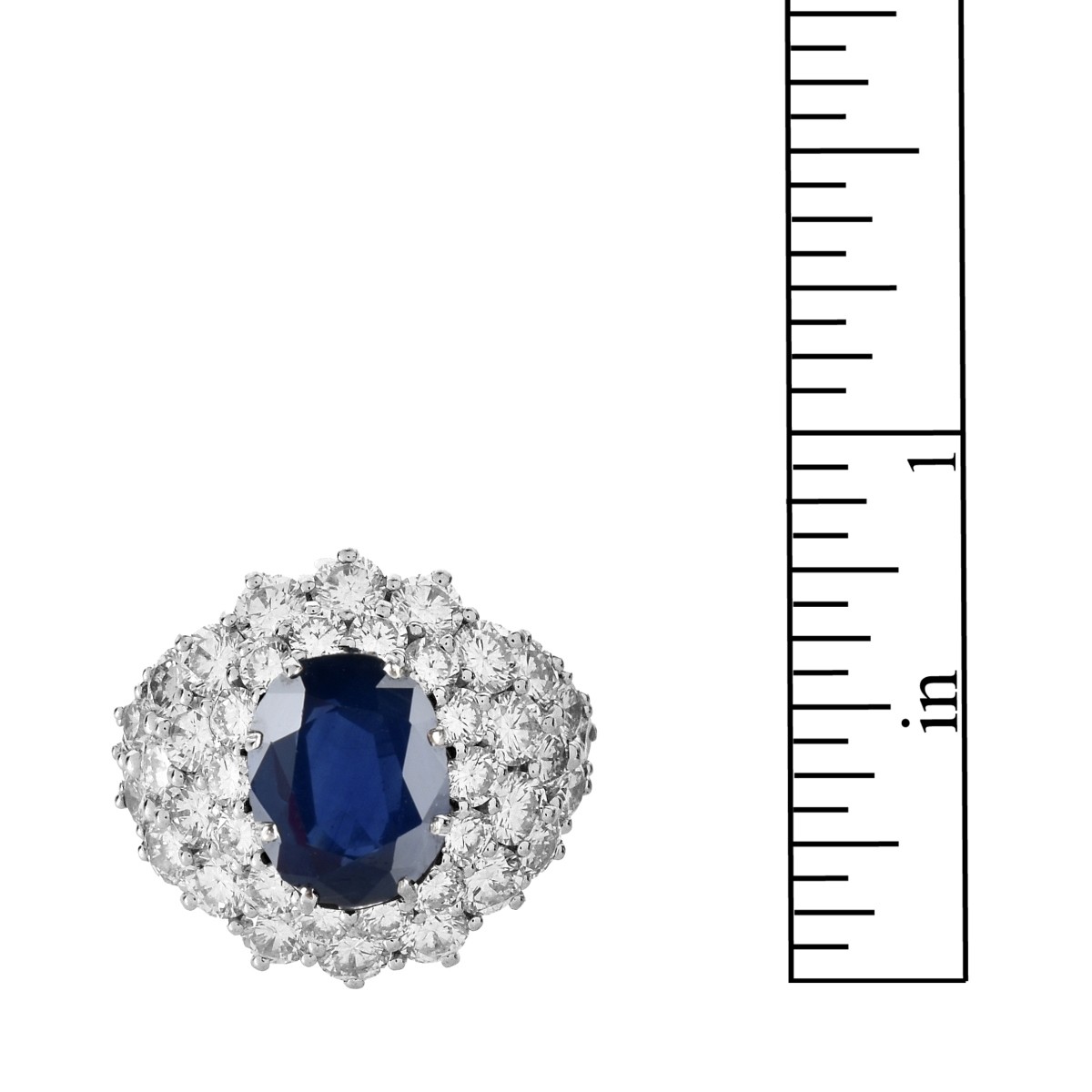 Sapphire, Diamond and 18K Ring