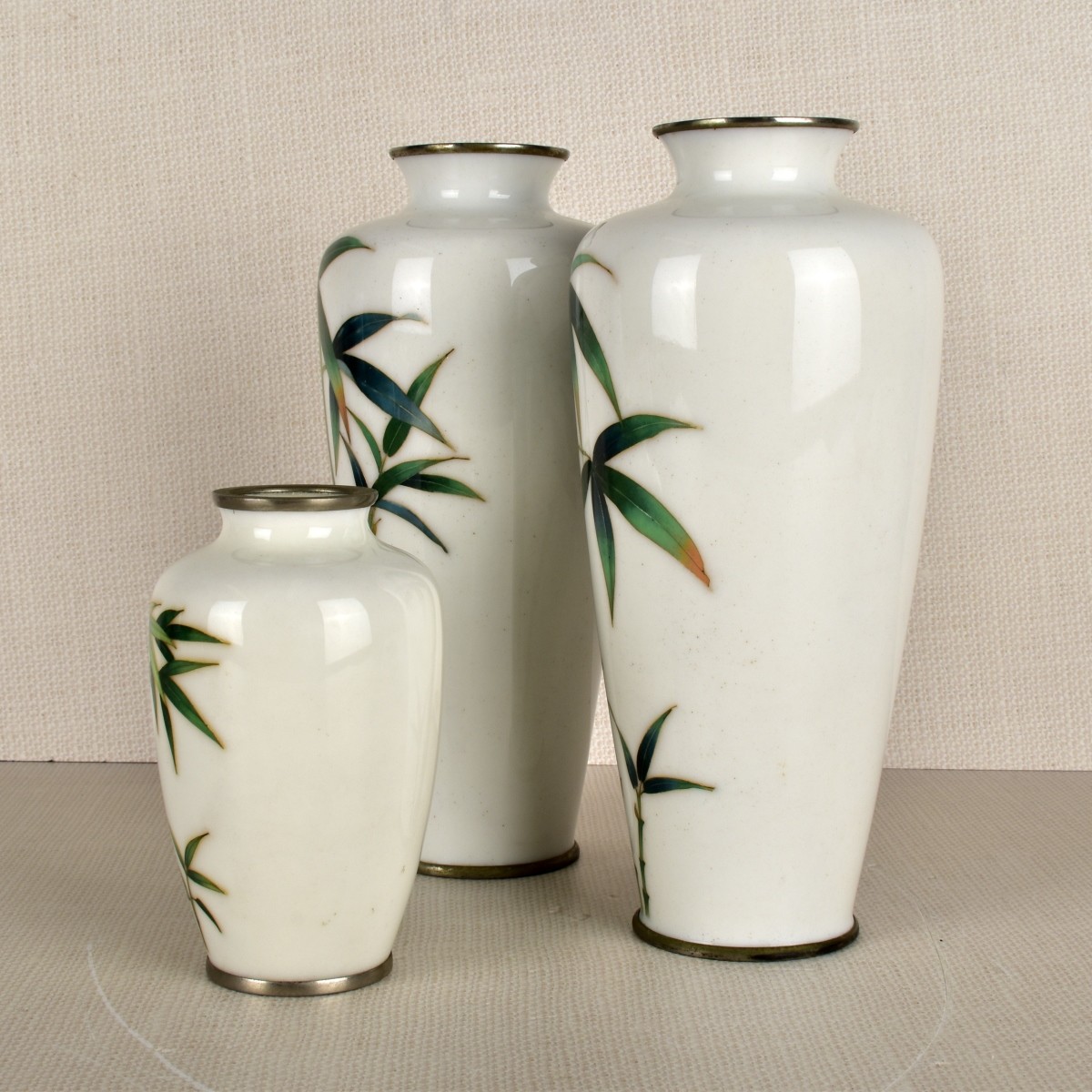 Collection of Three (3) Japanese Cloisonne Vases
