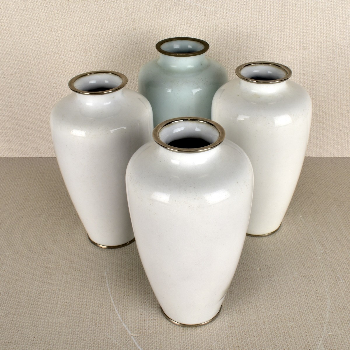 Collection of Four (4) Japanese Cloisonne Vases