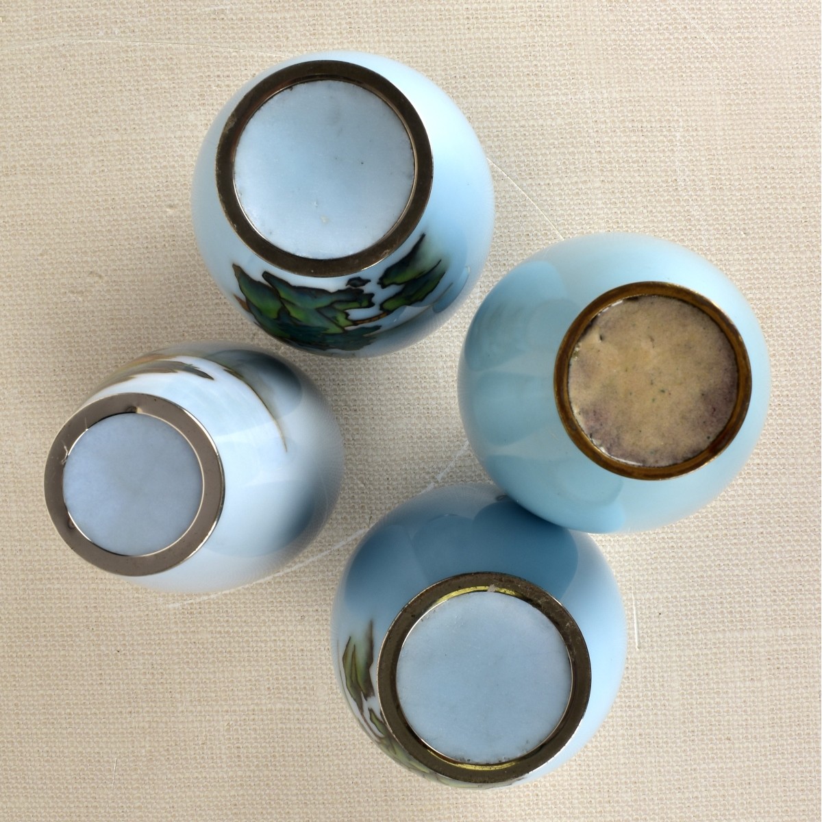 Collection of Four (4) Japanese Cloisonne Vases
