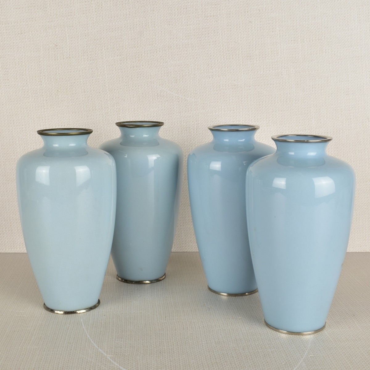 Collection of Four (4) Japanese Cloisonne Vases