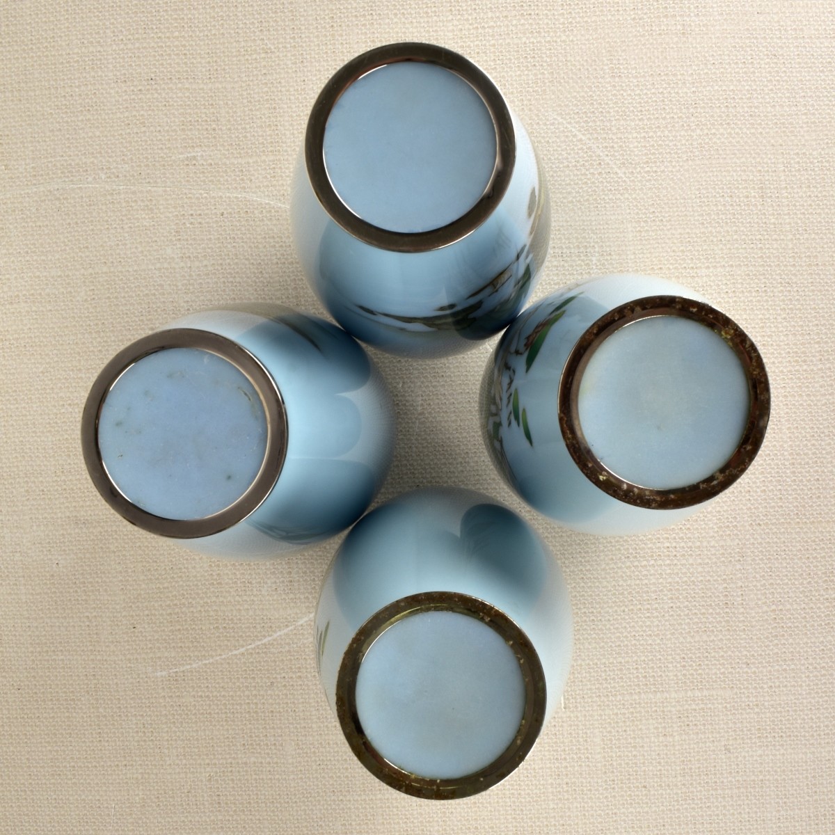 Collection of Four (4) Japanese Cloisonne Vases