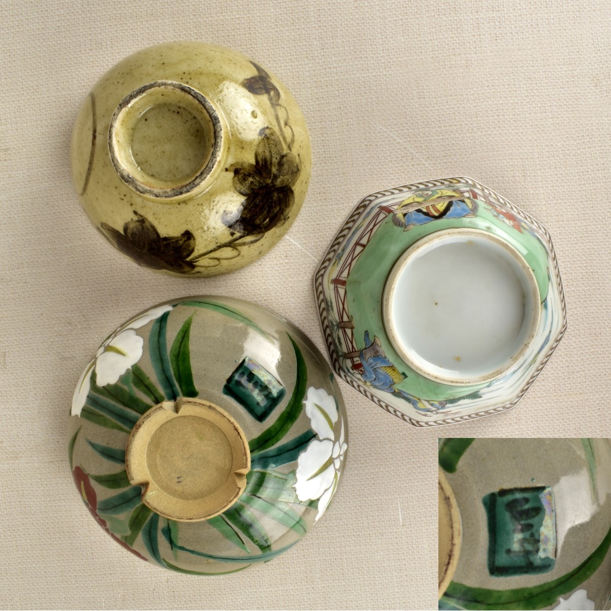 Three (3) Chinese Bowls