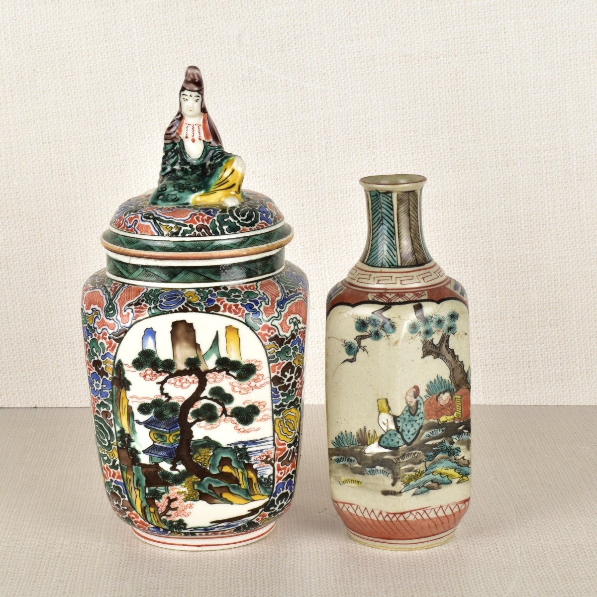 Two (2) Japanese Kutani Ware Pieces