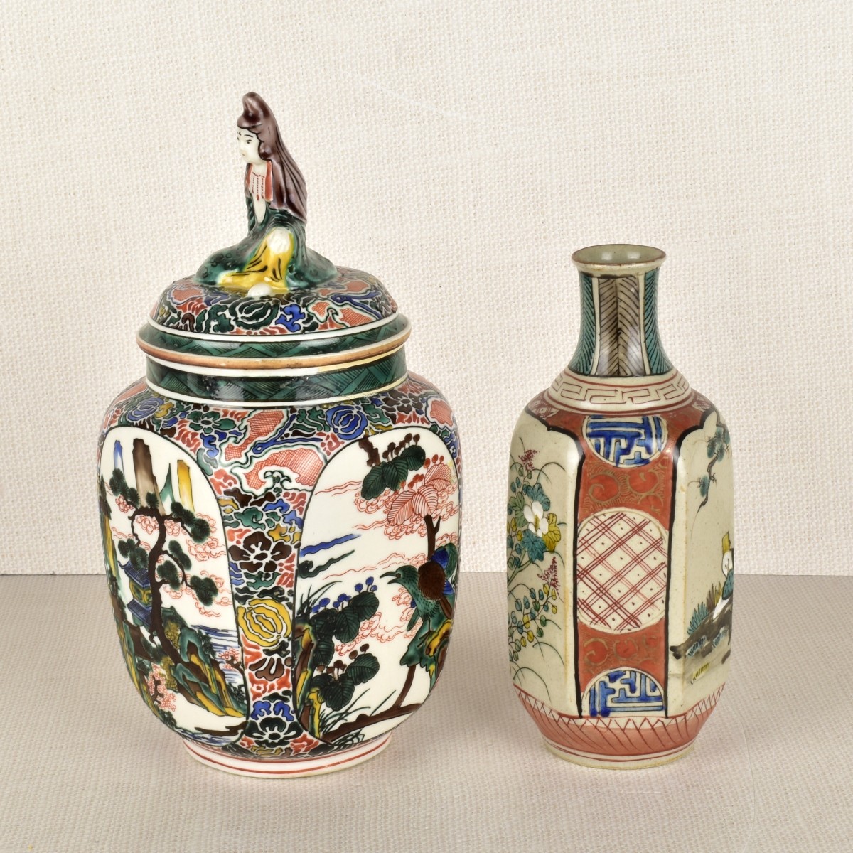 Two (2) Japanese Kutani Ware Pieces