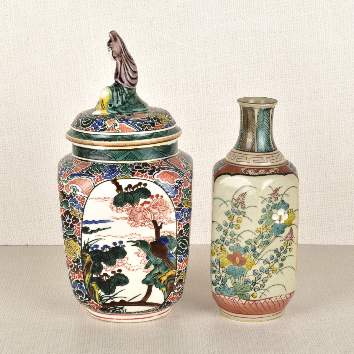 Two (2) Japanese Kutani Ware Pieces