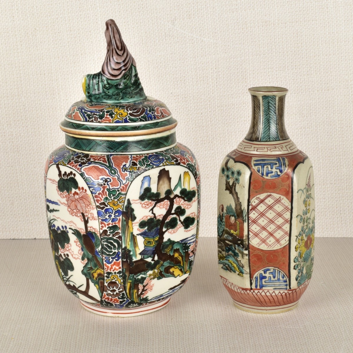 Two (2) Japanese Kutani Ware Pieces