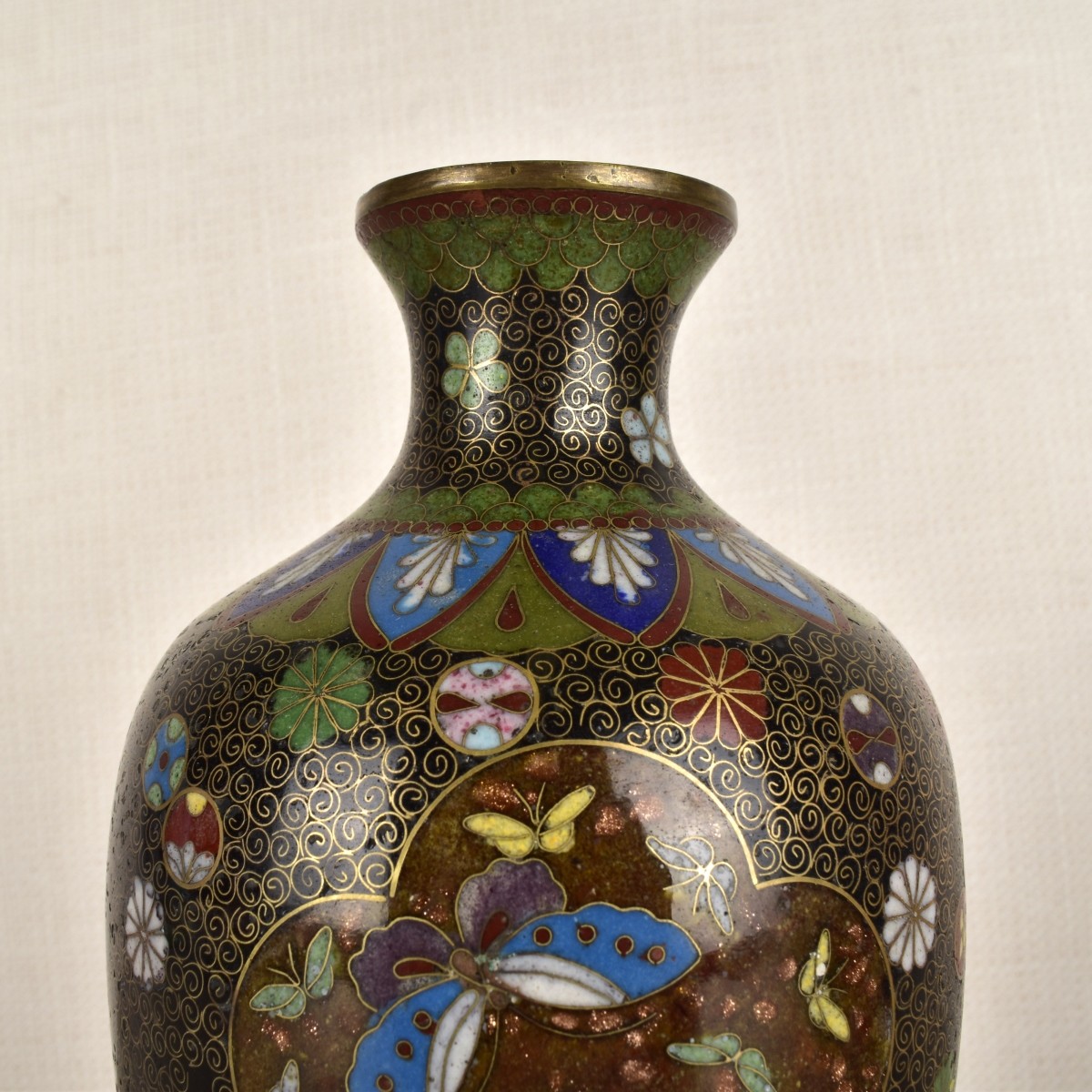Three (3) Japanese Cloisonne Vases
