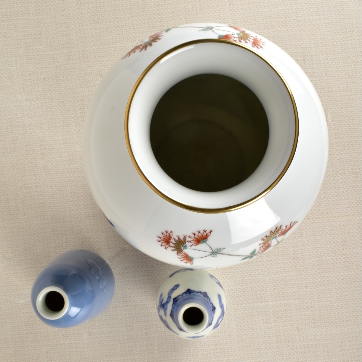 Three (3) Japanese Porcelain Vases