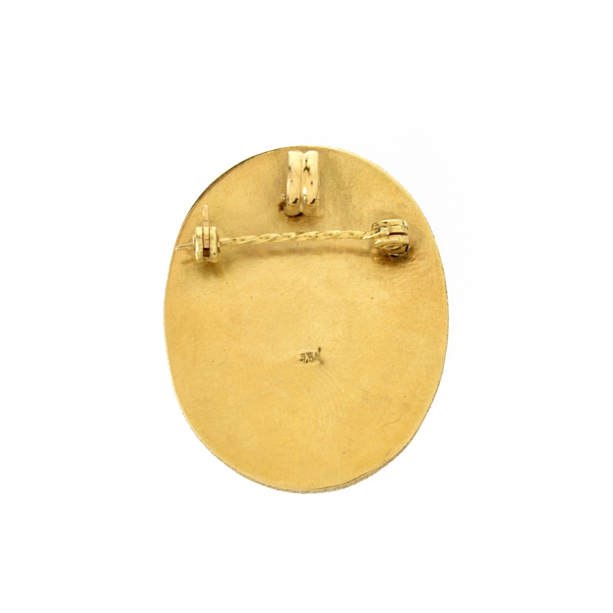 Turquoise and 18K Pendant / Brooch