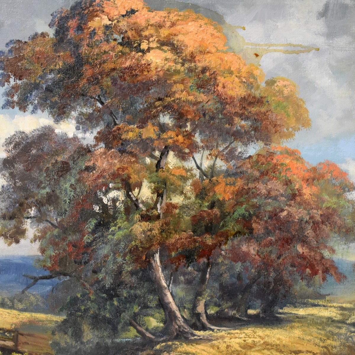 Oil on Canvas of a Landscape Scene