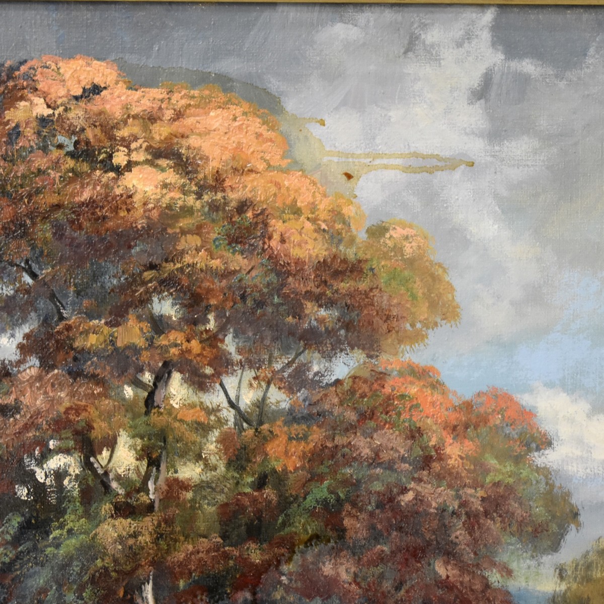 Oil on Canvas of a Landscape Scene