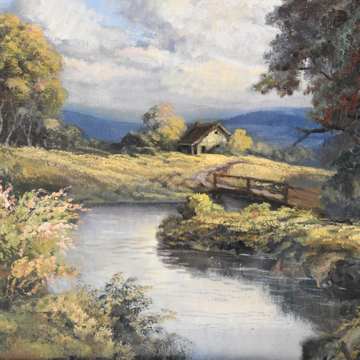 Oil on Canvas of a Landscape Scene
