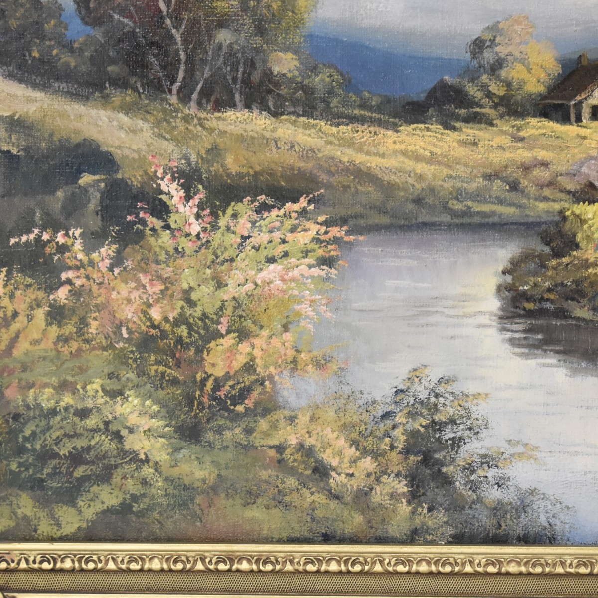 Oil on Canvas of a Landscape Scene