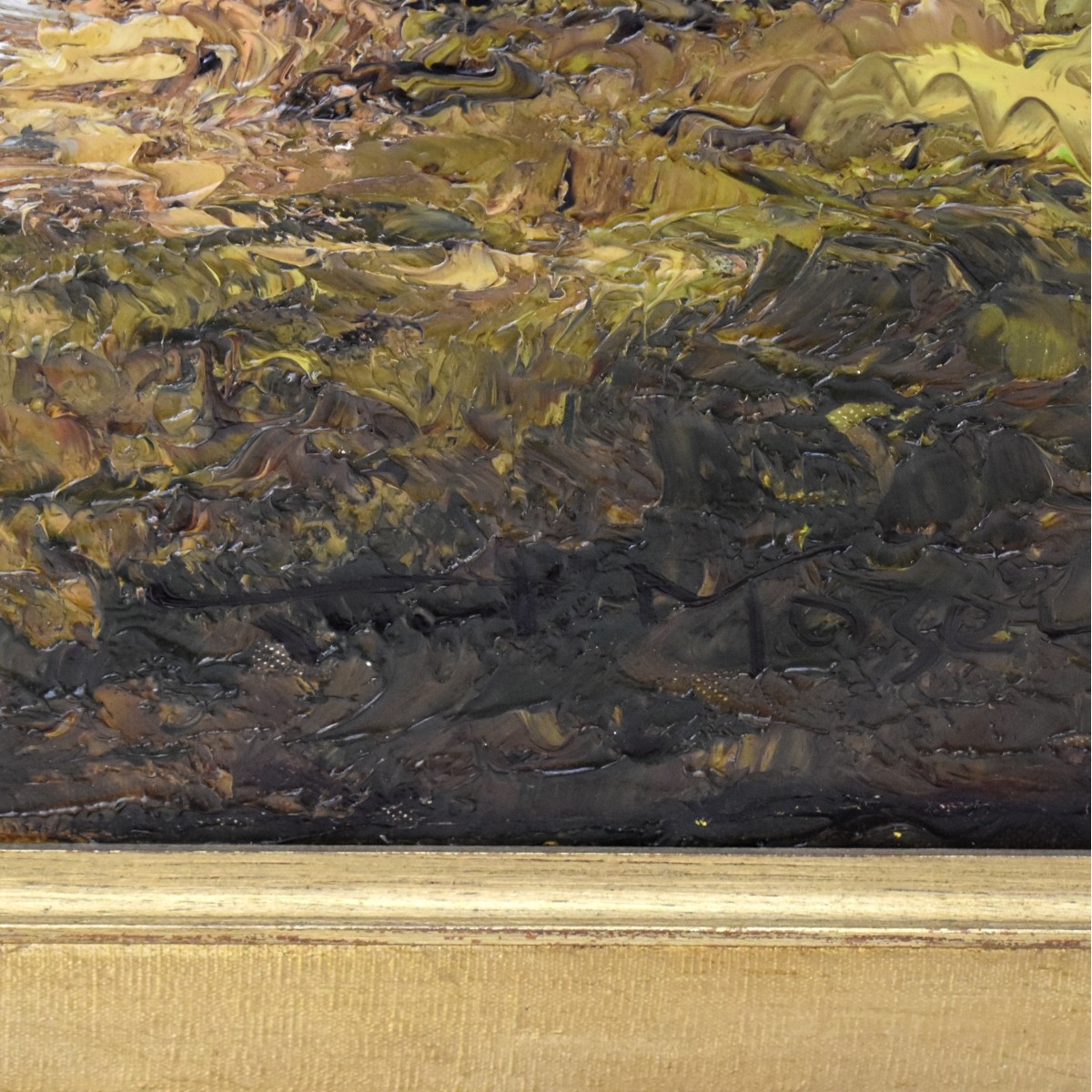 Framed Oil on Canvas of a Landscape Scene
