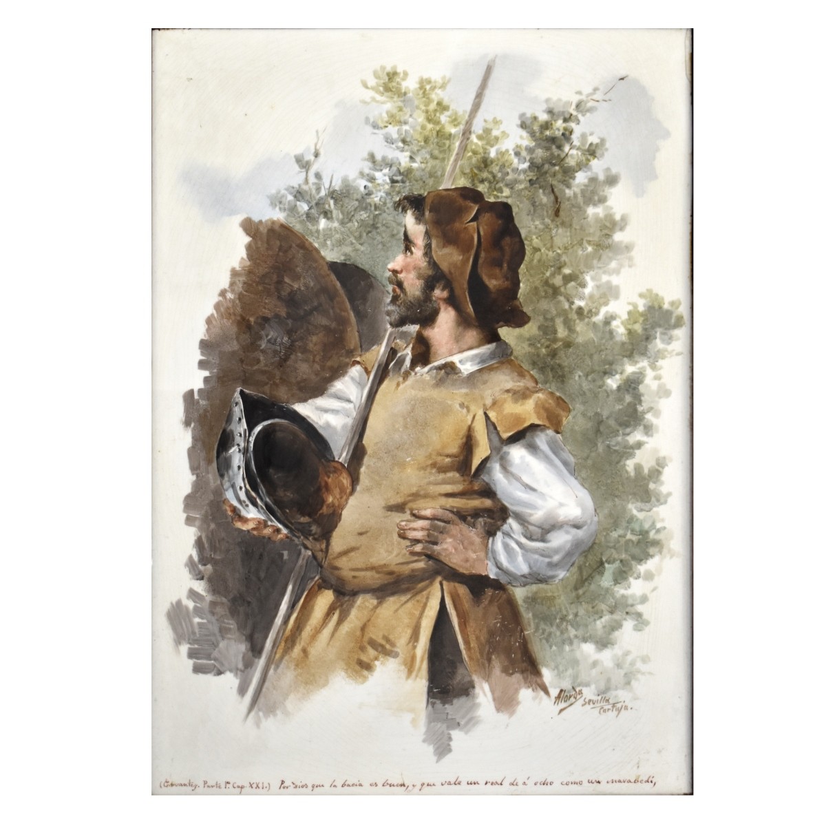 Framed Painting of Don Quixote