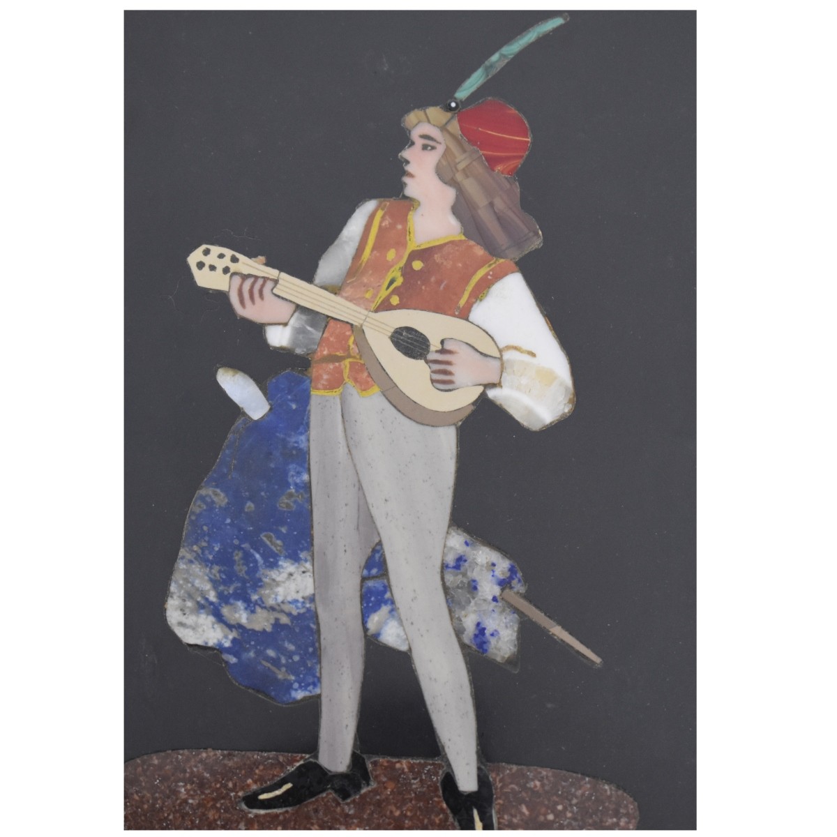 Italian Pietra Dura Plaque