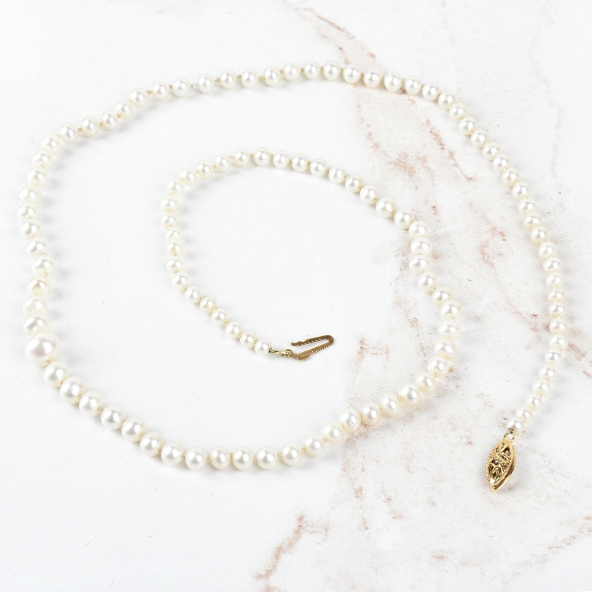 Pearl and 14K Necklace