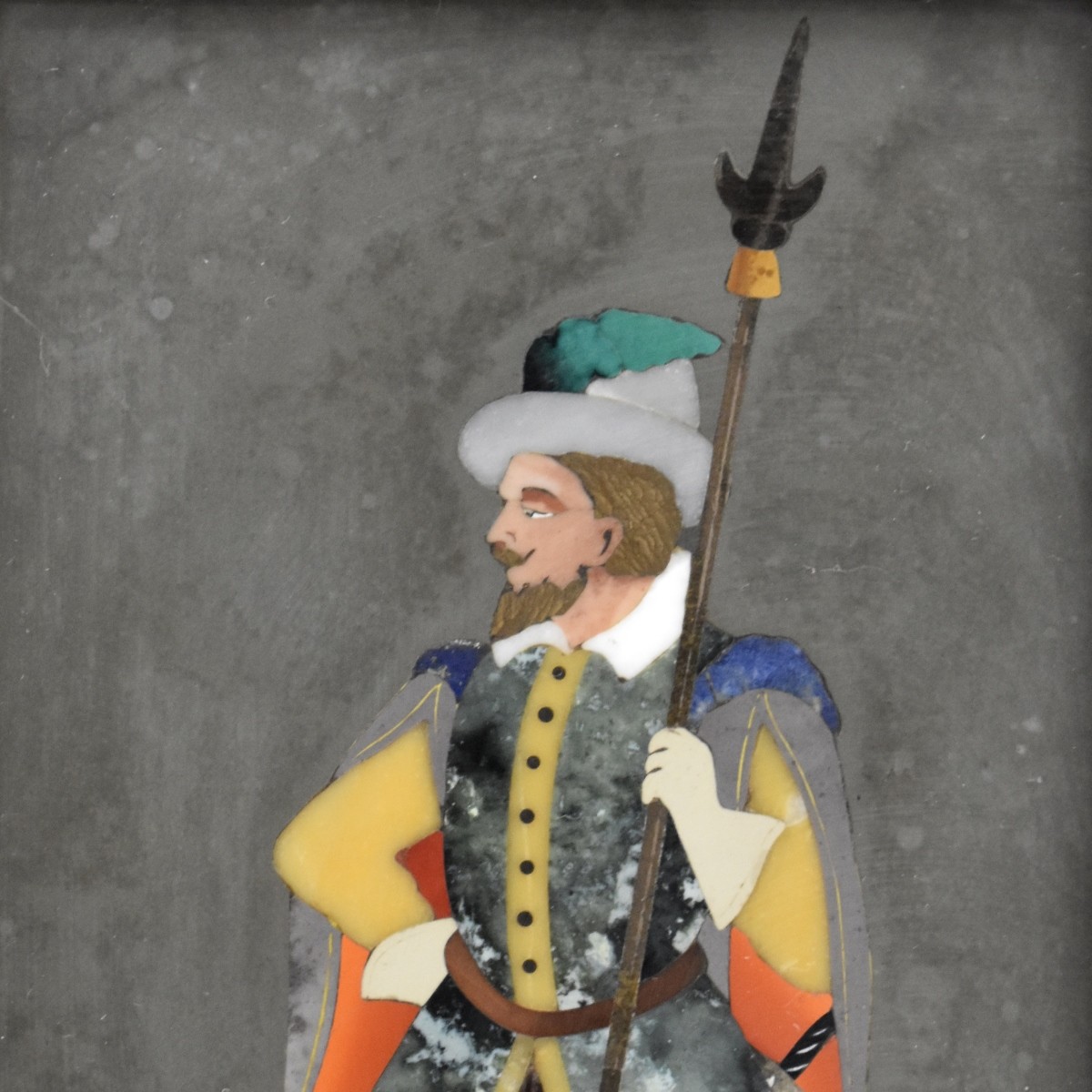 Italian Pietra Dura Plaque