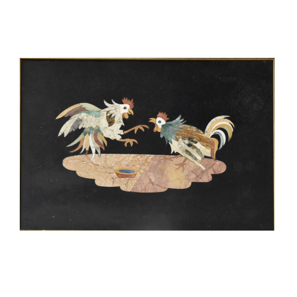 Italian Pietra Dura Plaque