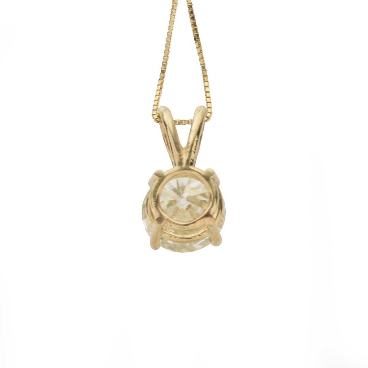 CZ and 14K Pendant Necklace