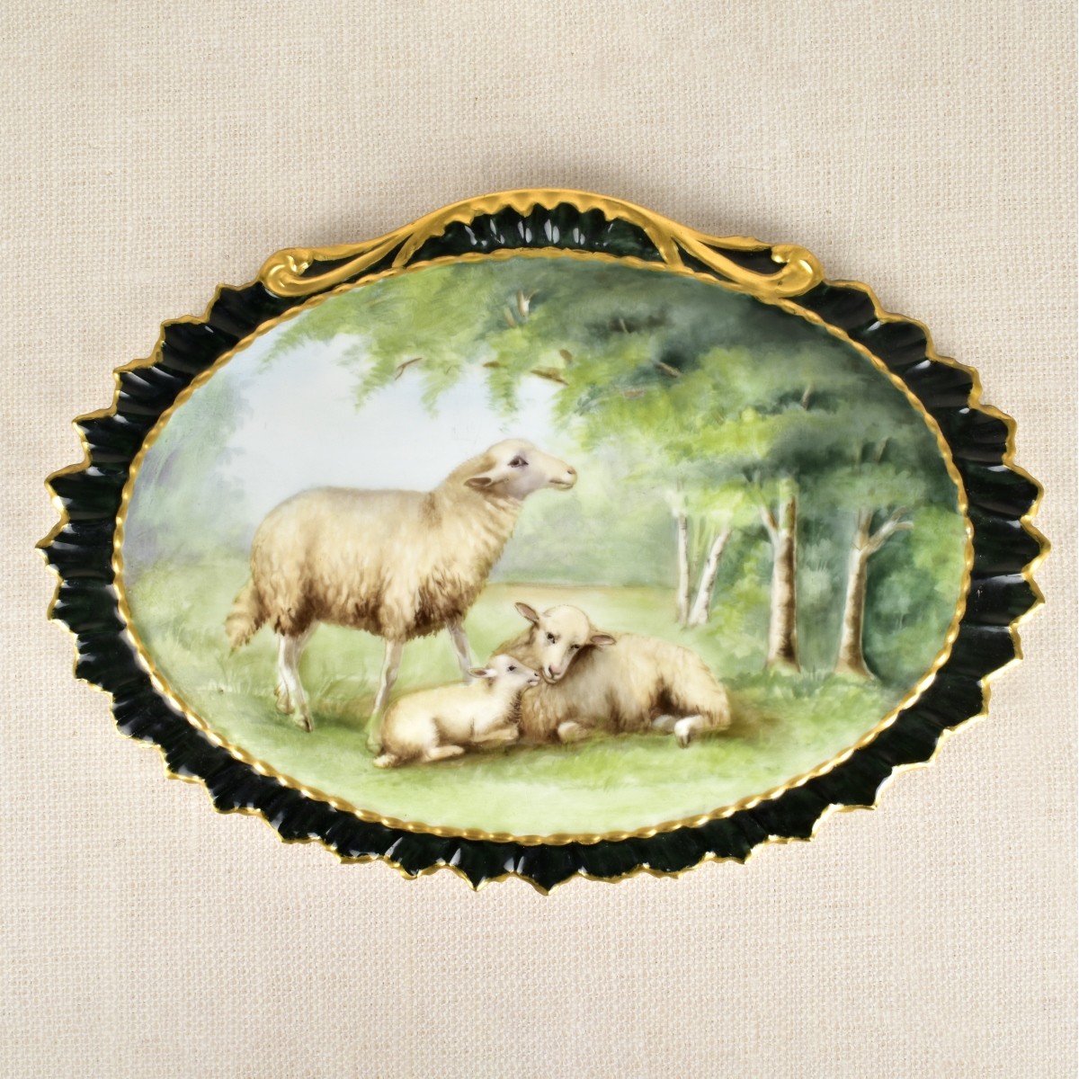 18C Limoges Porcelain Plaque