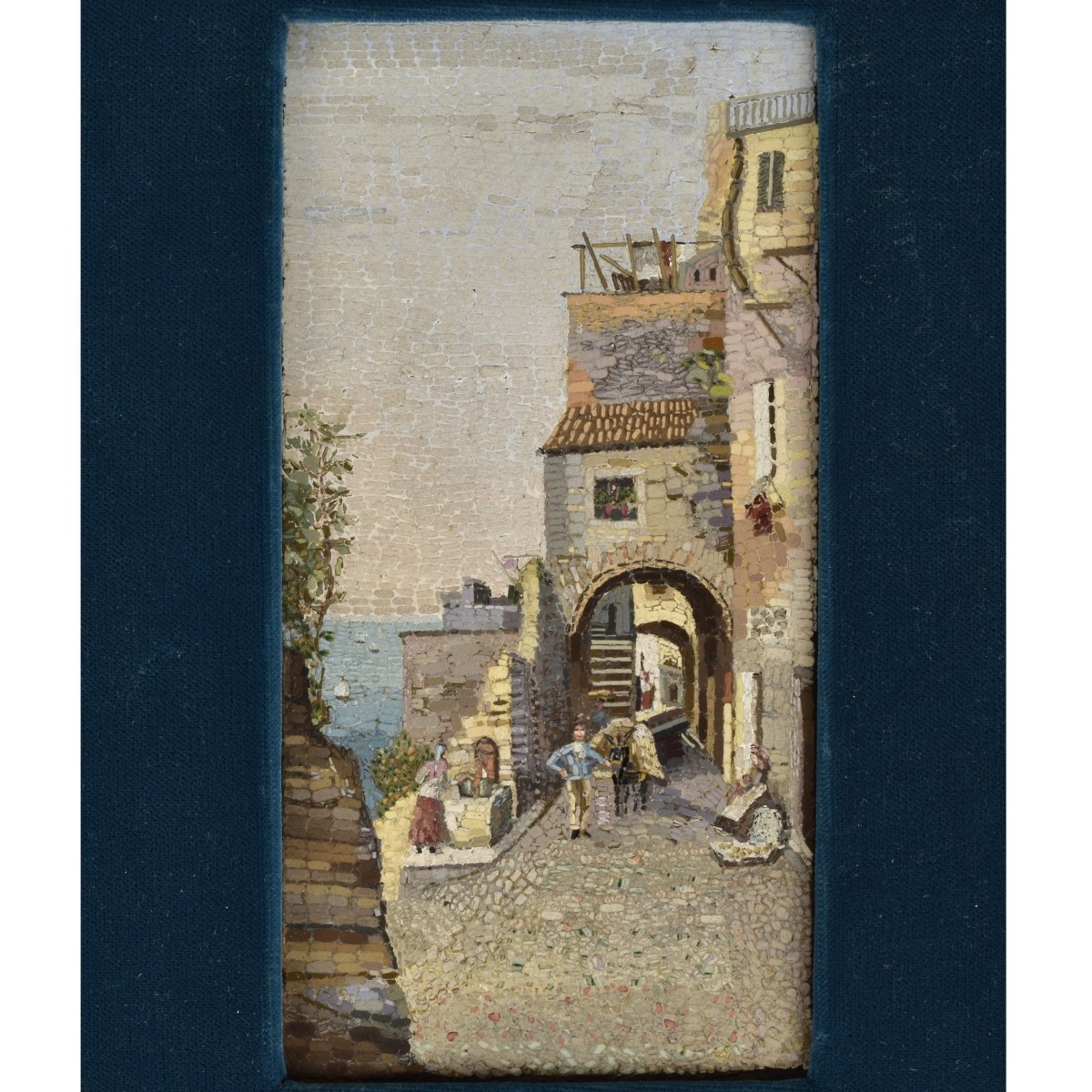 Antique Micro Mosaic Plaque