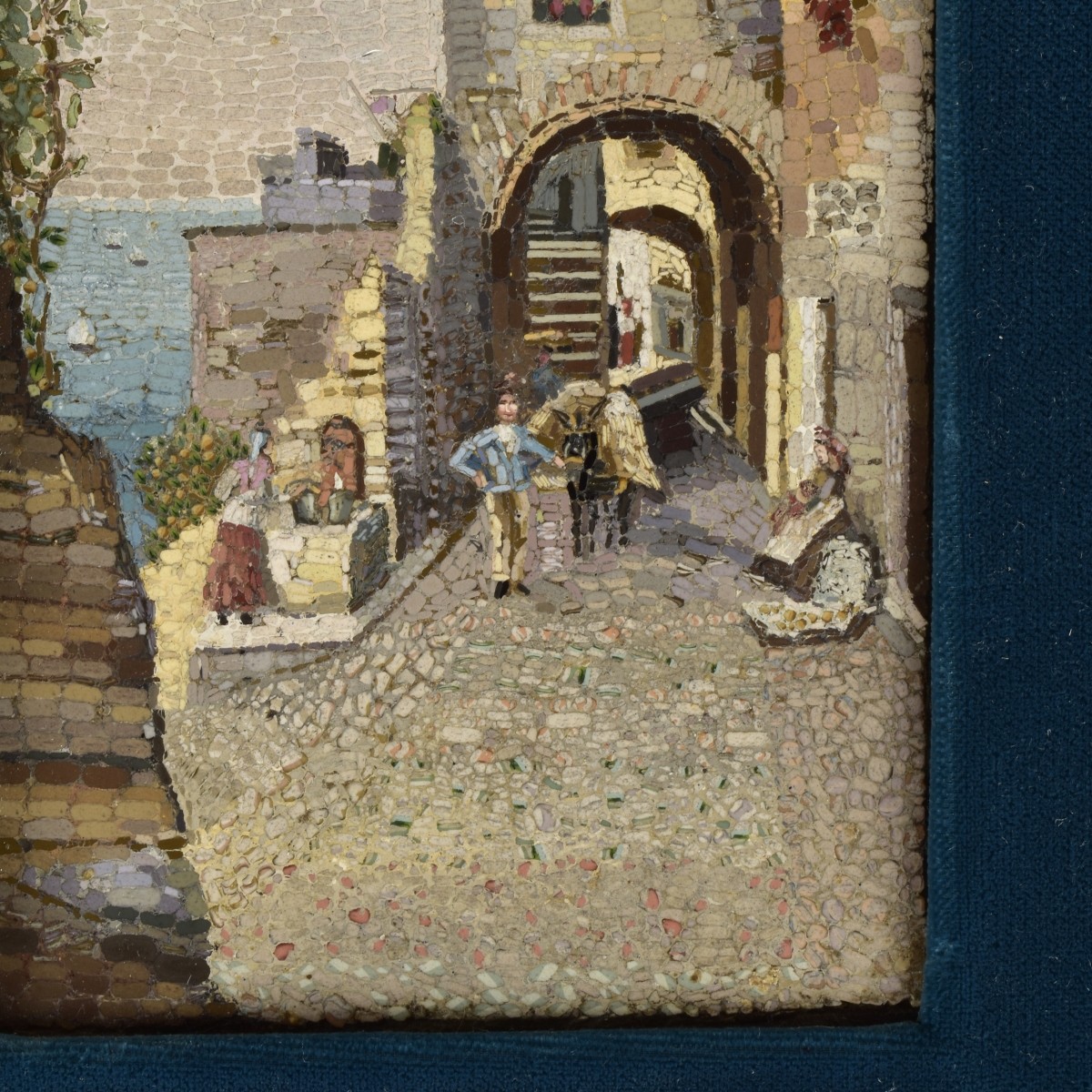 Antique Micro Mosaic Plaque