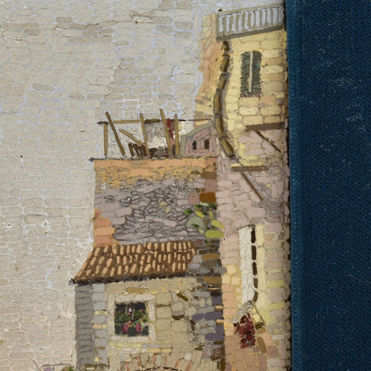 Antique Micro Mosaic Plaque