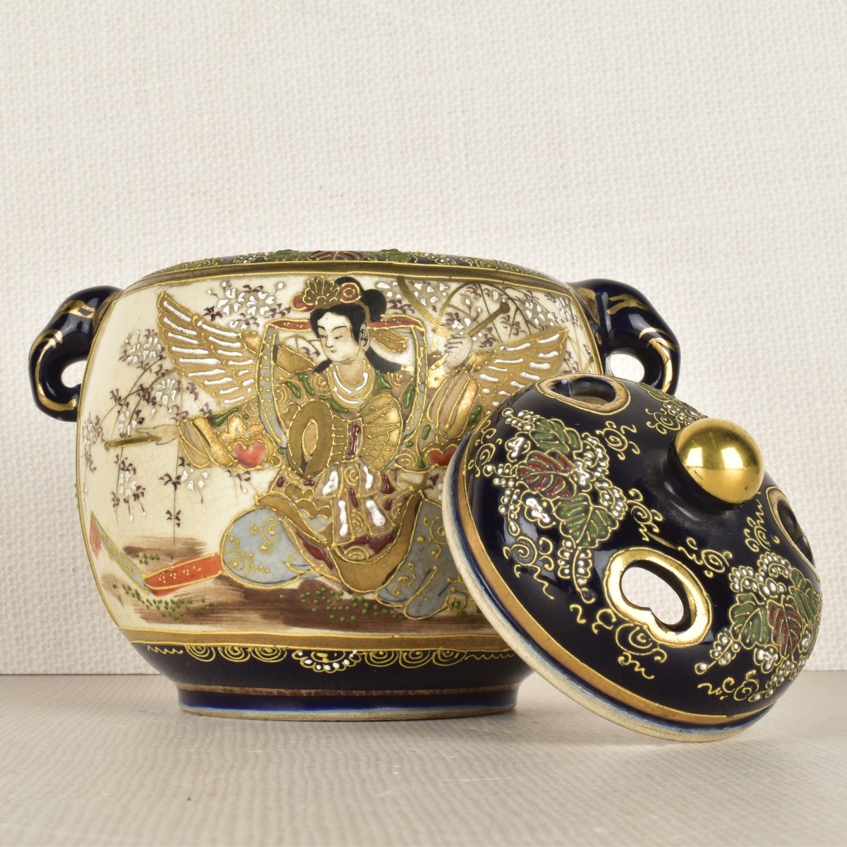 Japanese Satsuma Potpourri Jar