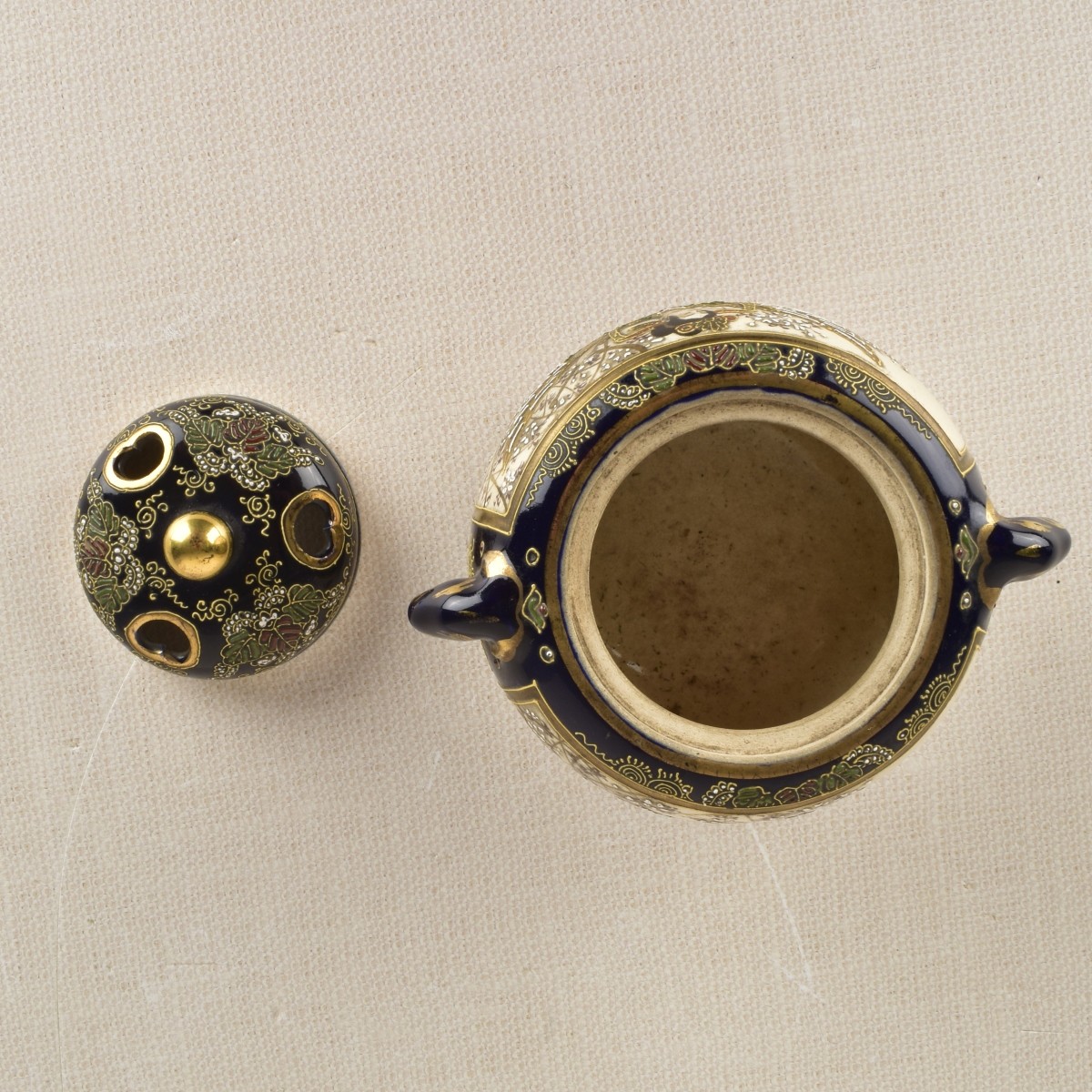 Japanese Satsuma Potpourri Jar