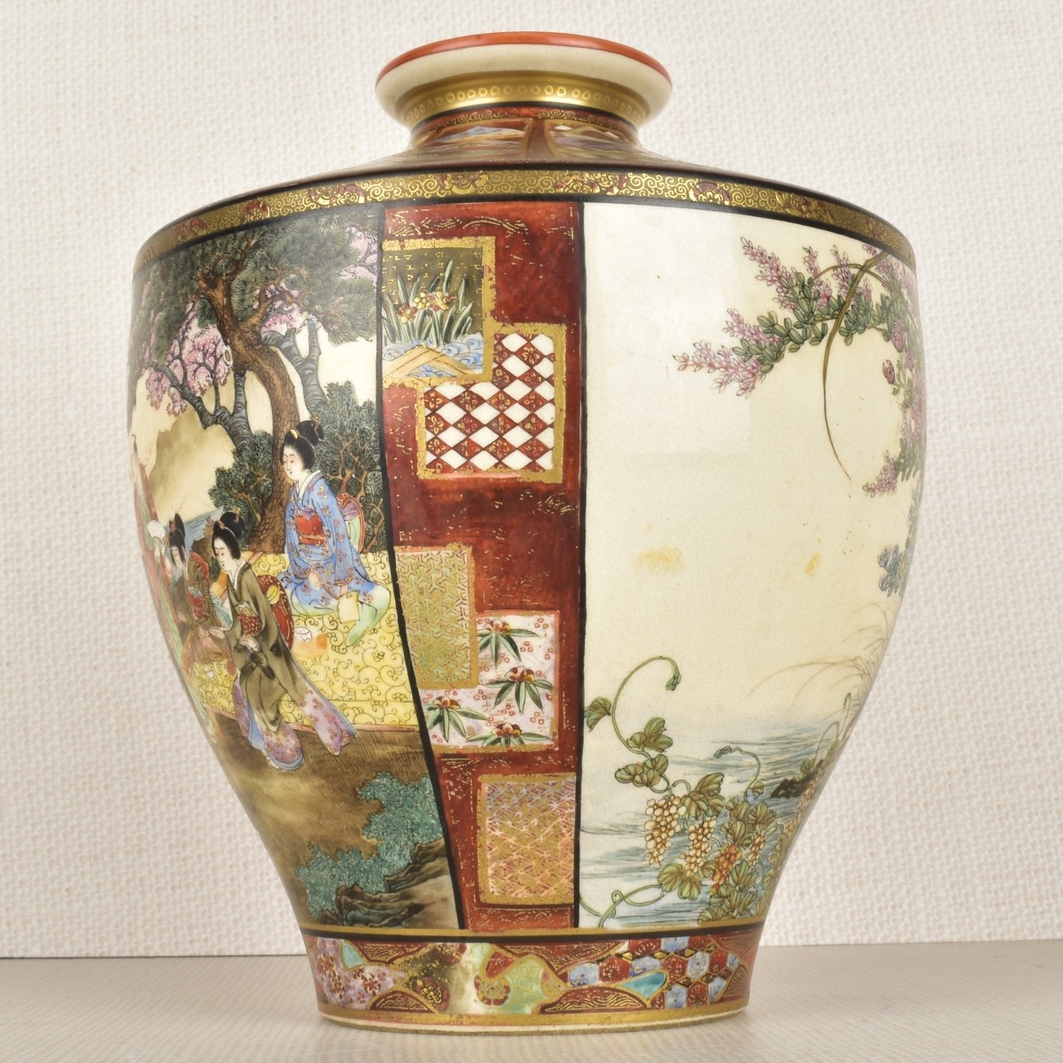 Japanese Satsuma Porcelain Vase